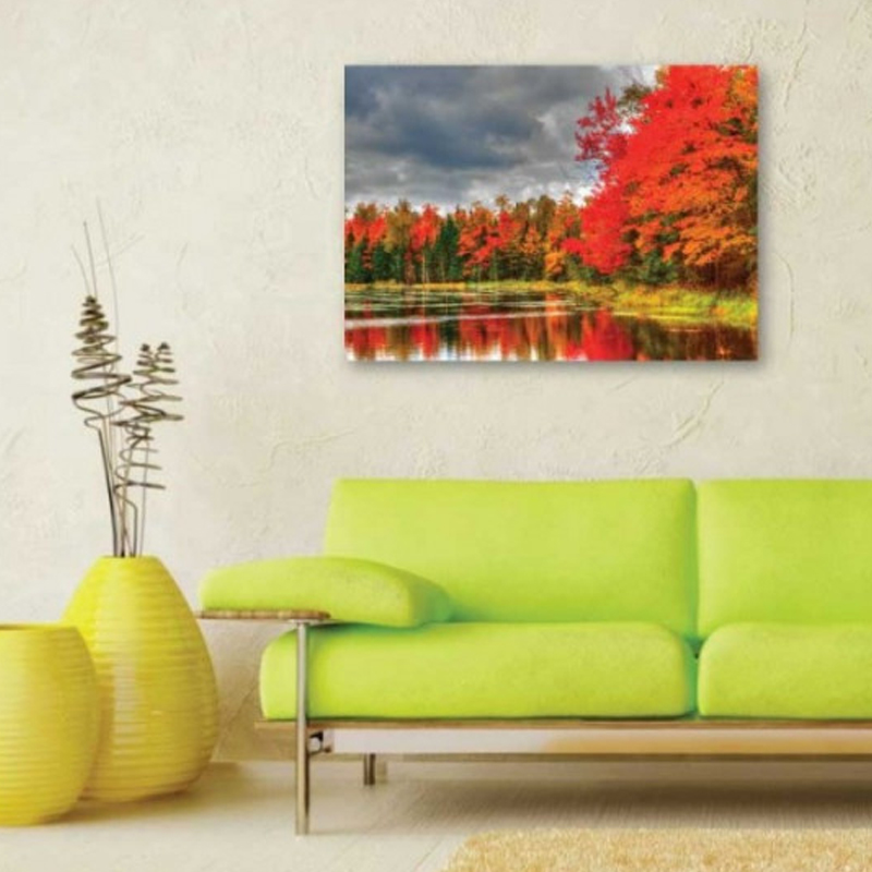 Πίνακας σε καμβά με Τοπία με Φθινοπωρινά δέντρα